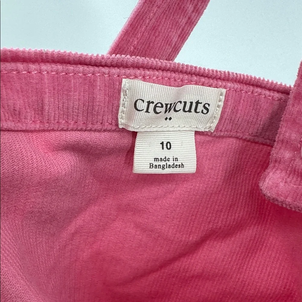 Crewcuts Corduroy Pink Overall dress jumper button front casual preppy 10
